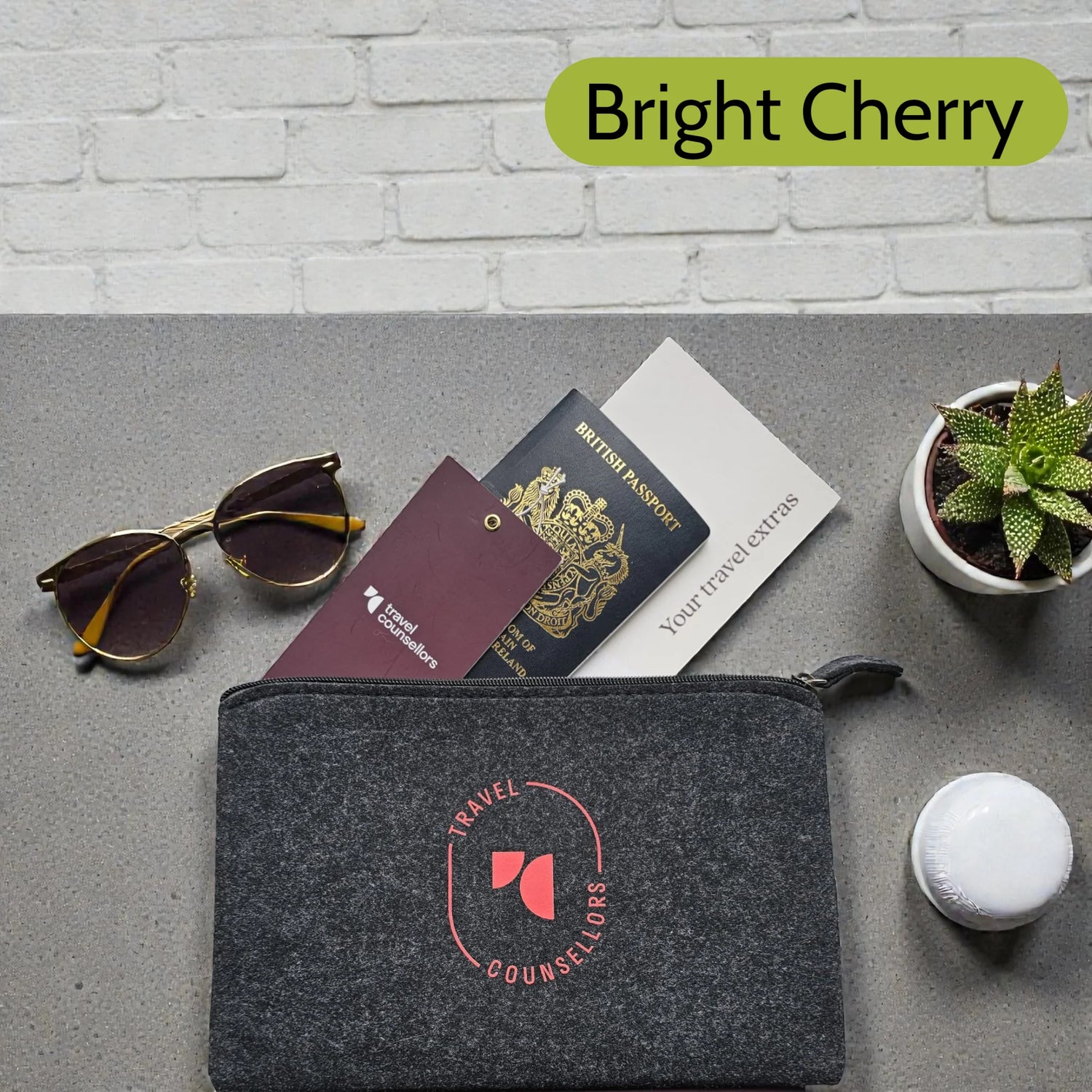 Zip up Wallet in Charcoal or Light Grey