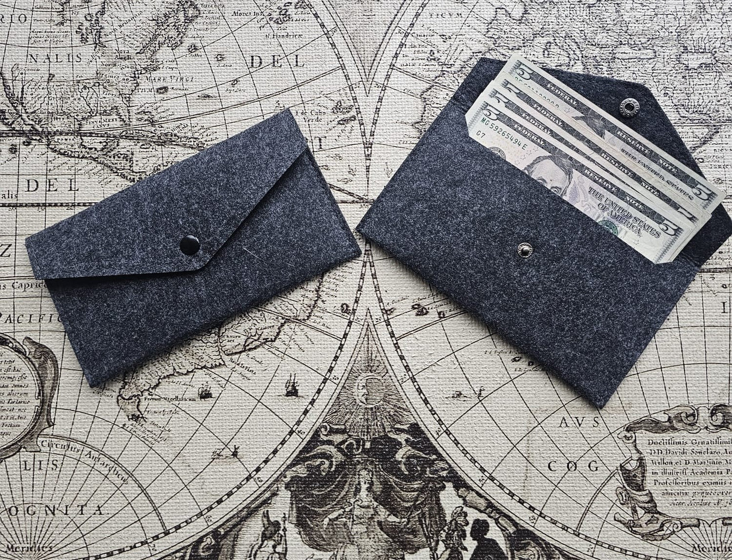 Charcoal Currency Wallet Oval Logo