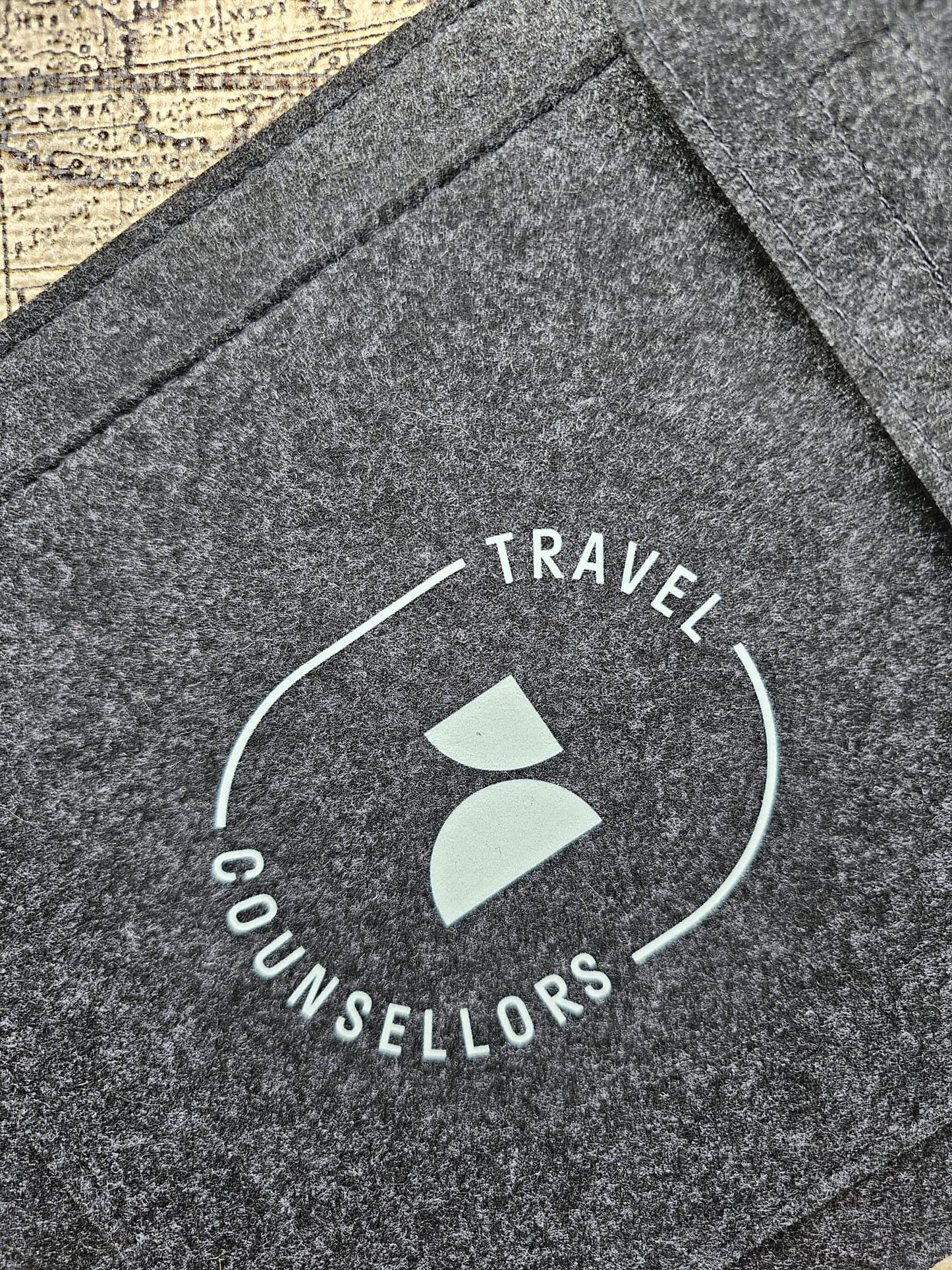Double Pocket Wallet in Charcoal with Oval Logo in various colours