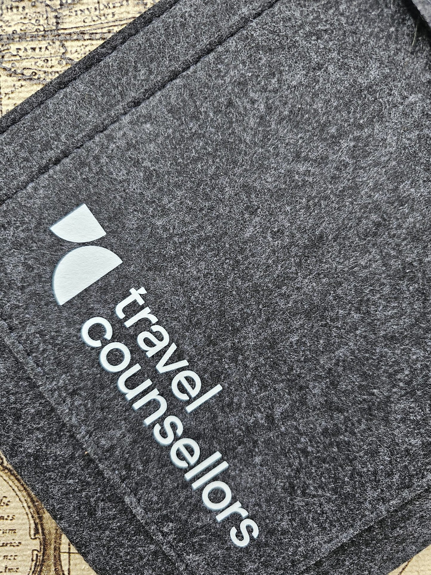 Double Pocket Charcoal with Primary Logo in White