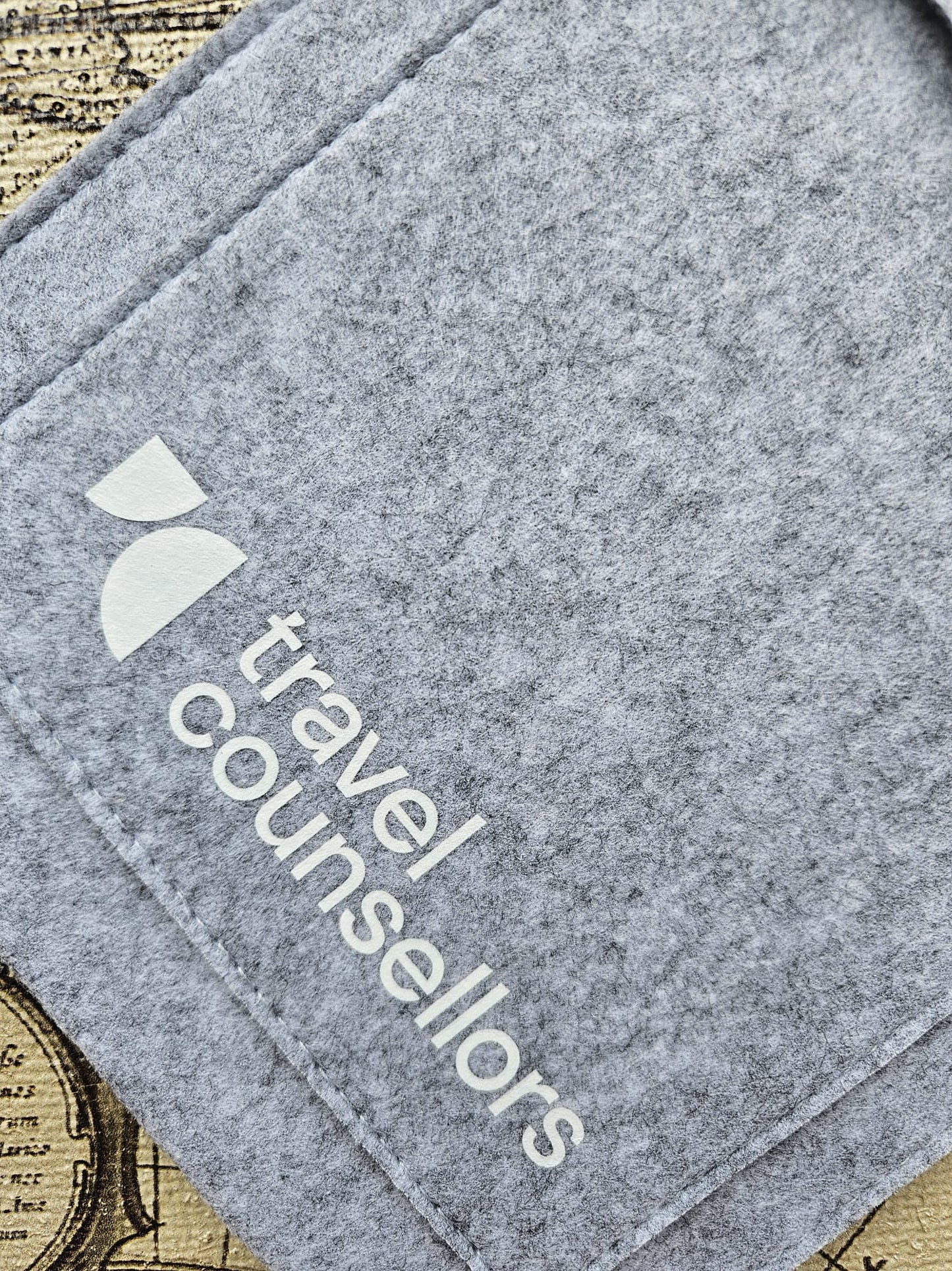 Double Pocket Light Grey with Primary Logo in White