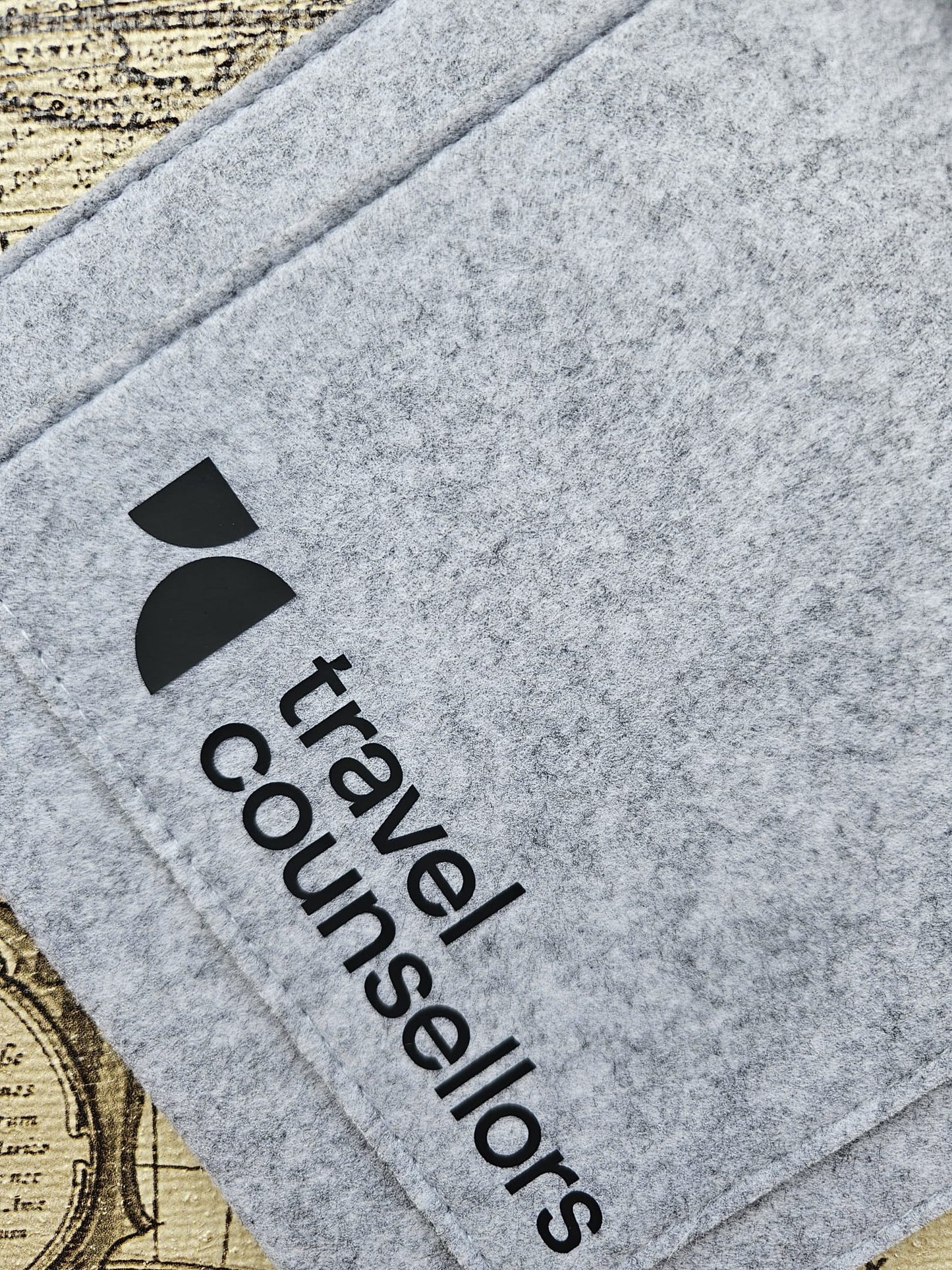 Double Pocket Light Grey with Primary Logo in Black