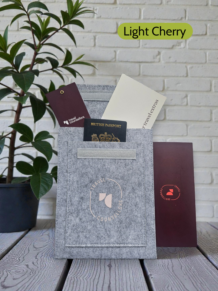 Double Pocket Wallet in Light Grey with Oval Logo in various colours