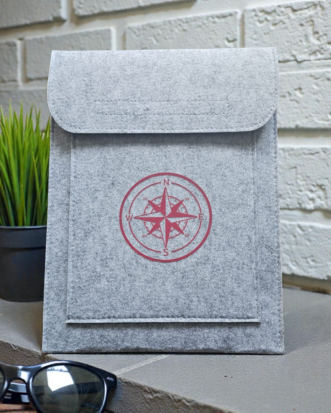Double Pocket Wallet in Light Grey  - Choose your logo design and colour