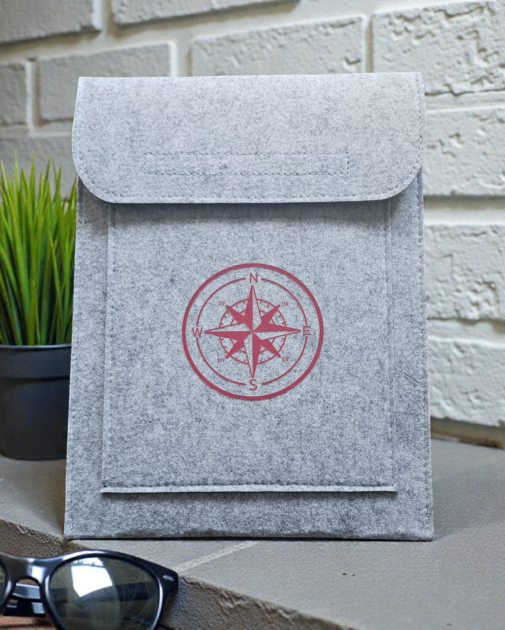 Double Pocket Wallet in Light Grey  - Choose your logo design and colour