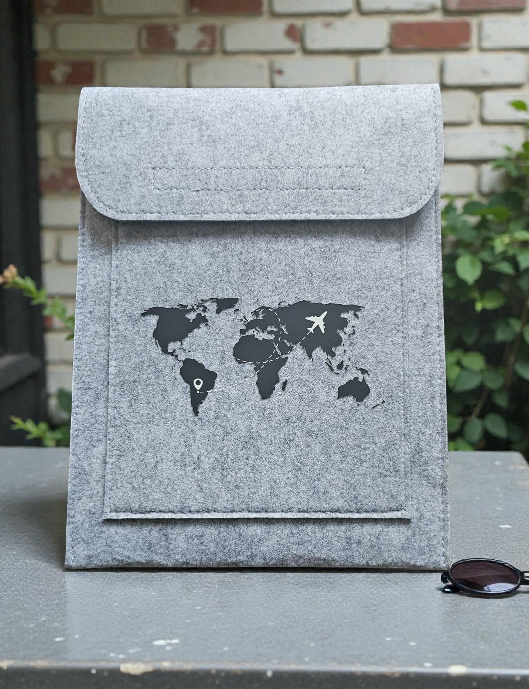 Double Pocket Wallet in Light Grey  - Choose your logo design and colour
