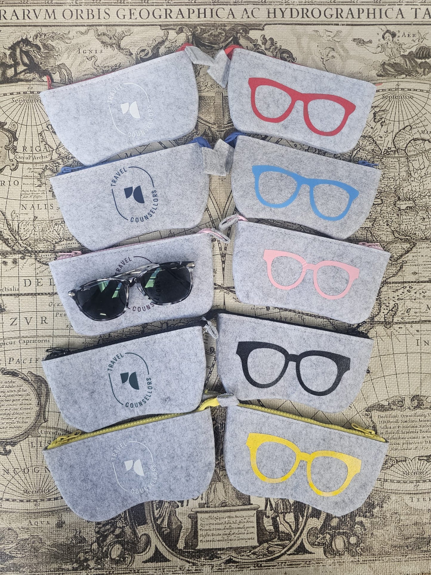 Fun and Bright  Felt Sunglasses Case