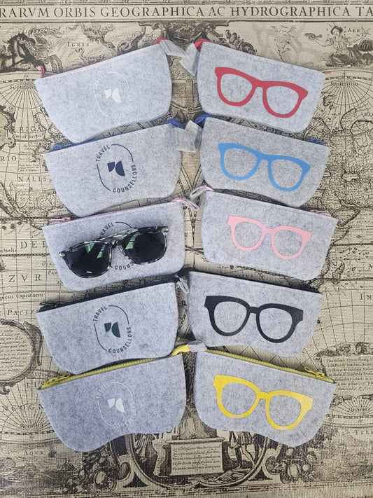 Fun and Bright  Felt Sunglasses Case