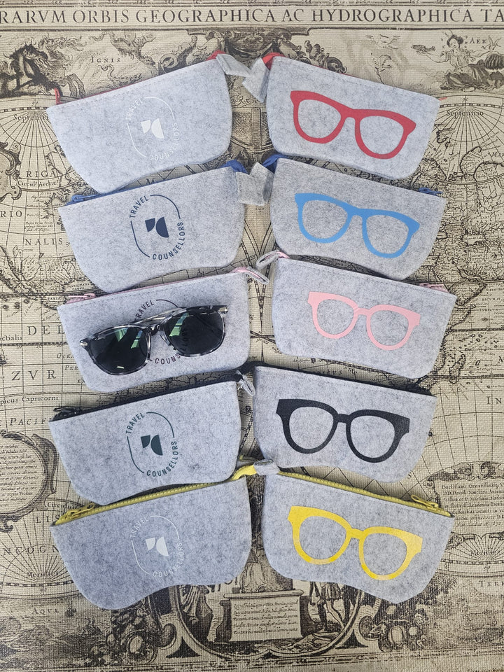 Fun and Bright  Felt Sunglasses Case