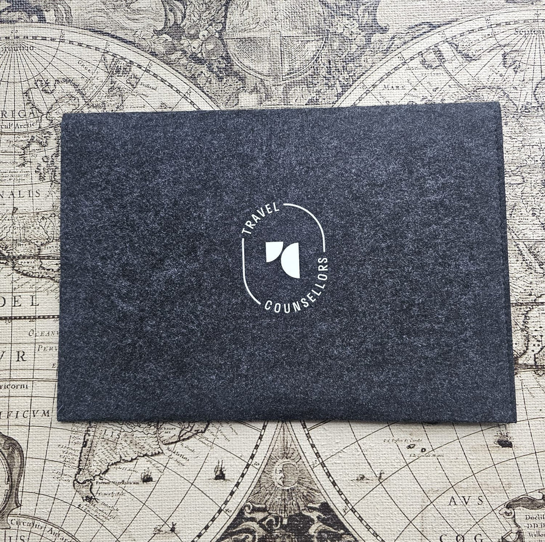 Charcoal Felt Wallet for iPad/Tablets/Slim Laptops