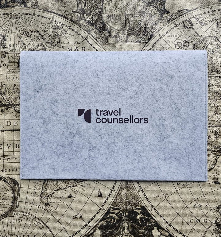 Light Grey Felt Wallet for iPad/Tablets/Slim Laptops