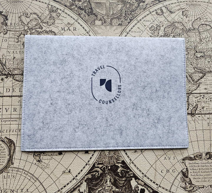 Light Grey Felt Wallet for iPad/Tablets/Slim Laptops