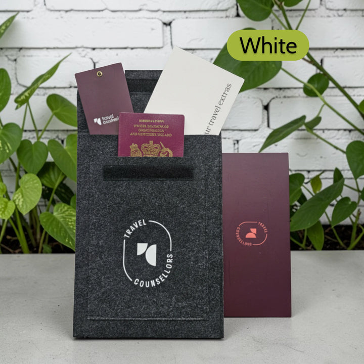 Double Pocket Wallet in Charcoal with Oval Logo in various colours