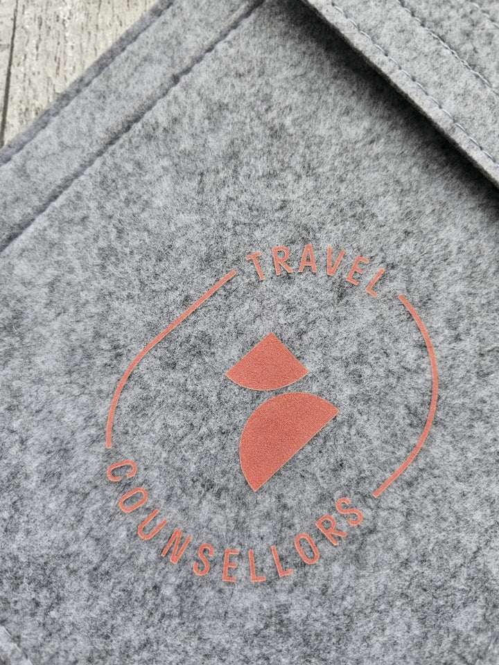 Double Pocket Wallet in Light Grey with Oval Logo in various colours