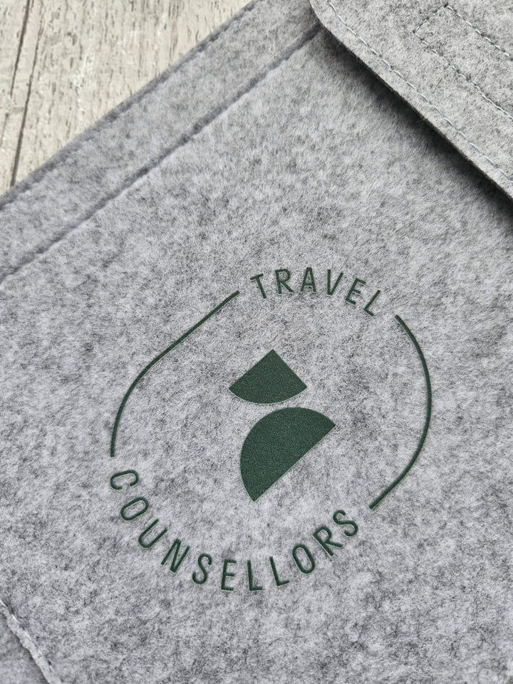 Double Pocket Wallet in Light Grey with Oval Logo in various colours