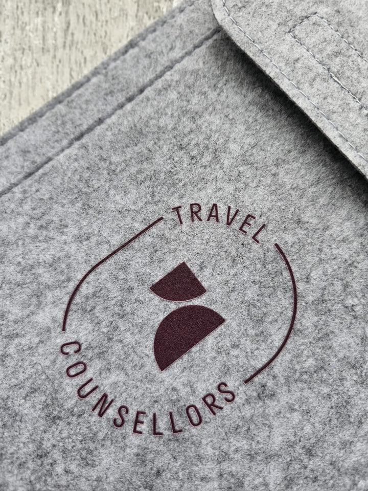 Double Pocket Wallet in Light Grey with Oval Logo in various colours