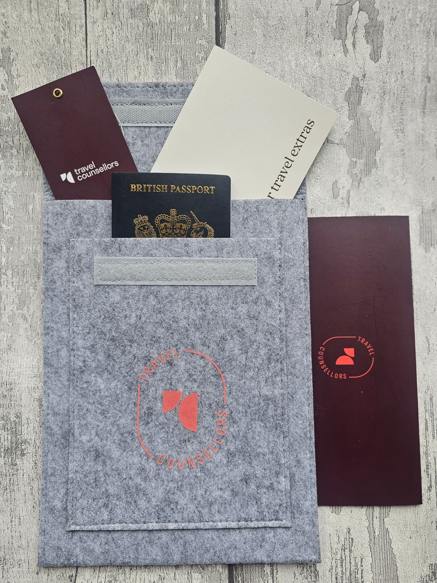 Double Pocket Wallet in Light Grey with Oval Logo in various colours