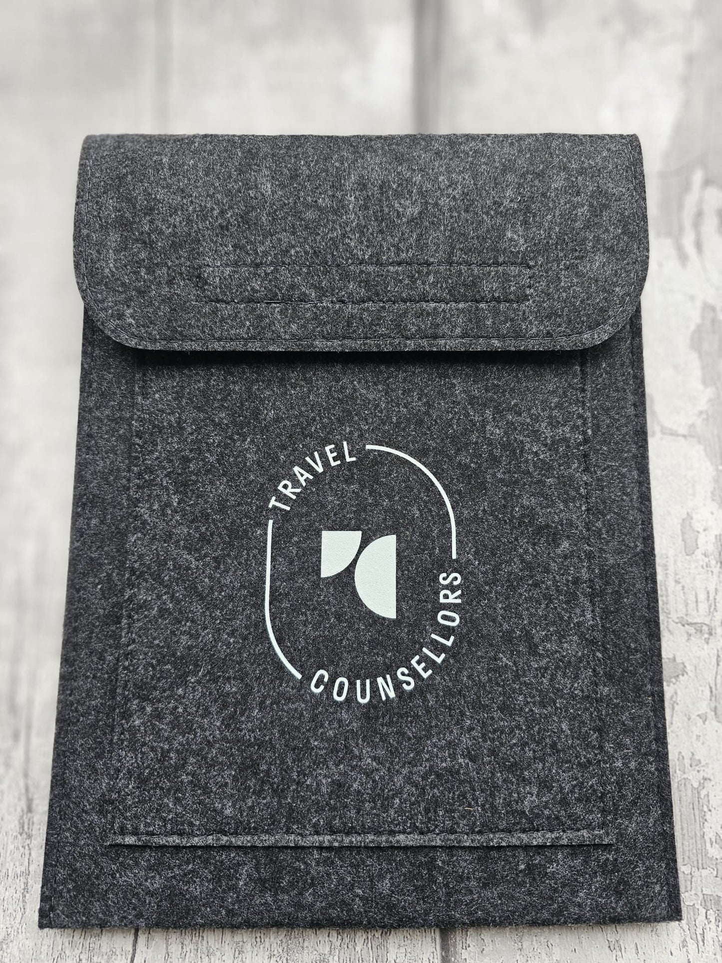 Double Pocket Wallet in Charcoal with Oval Logo in various colours
