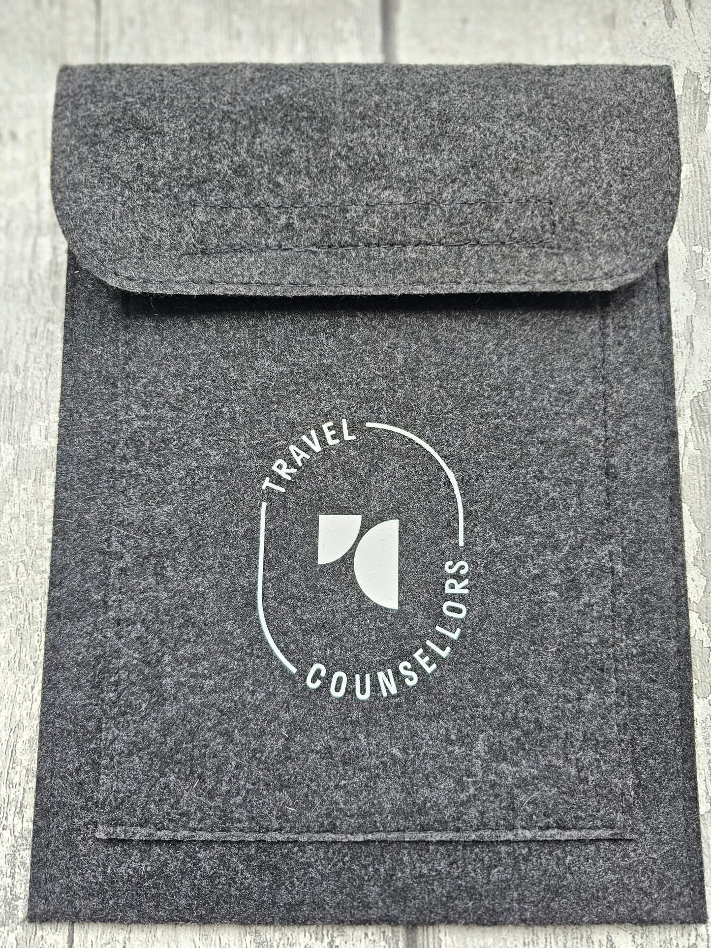 Double Pocket Wallet in Charcoal with Oval Logo in various colours