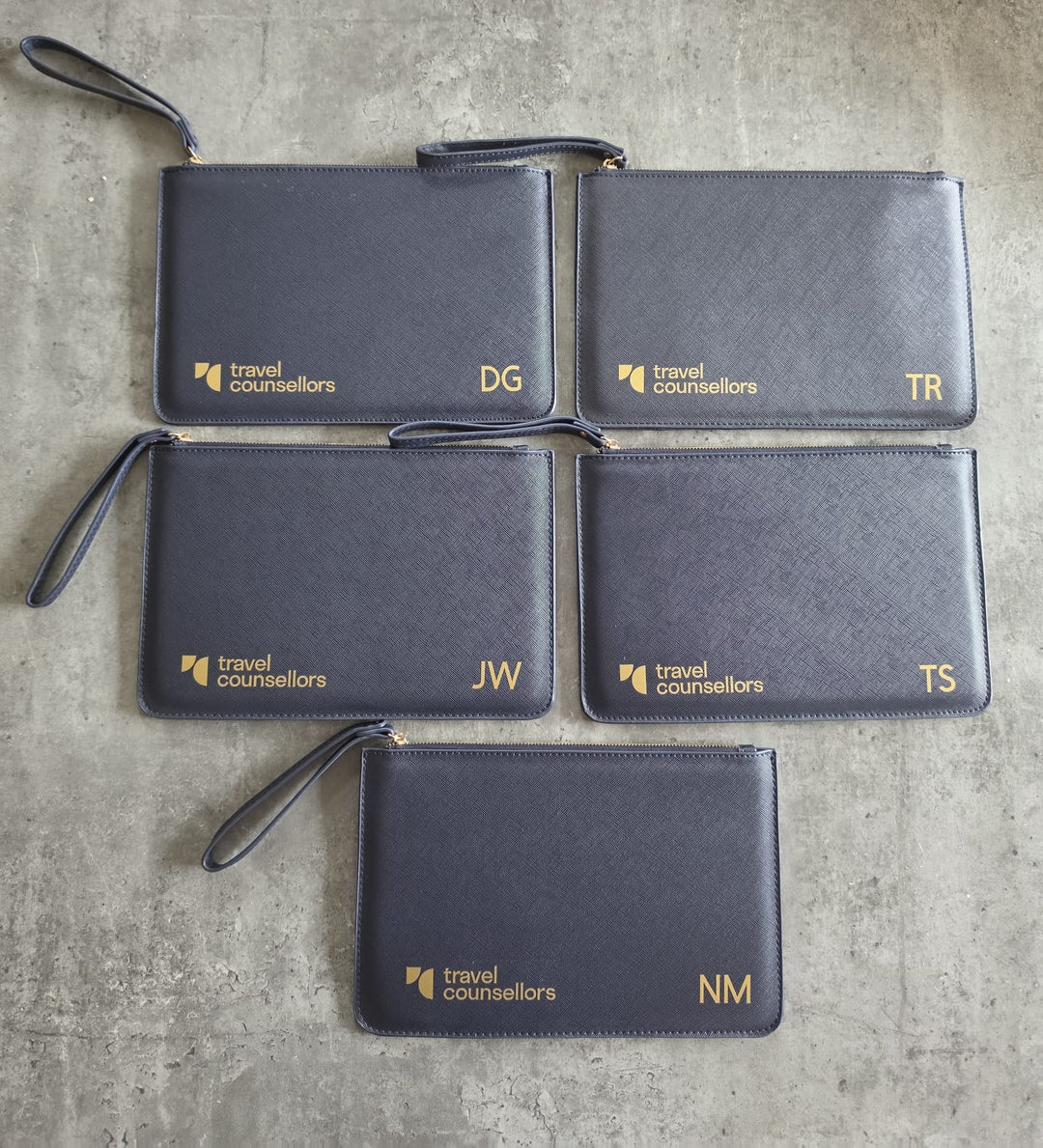 Luxury Zip Up Wallet with Metallic Logos and Optional Personalisation