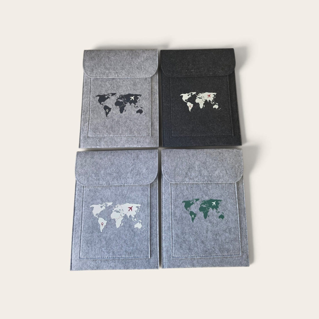 4 x  Double Pocket Wallets Plane World Nmao