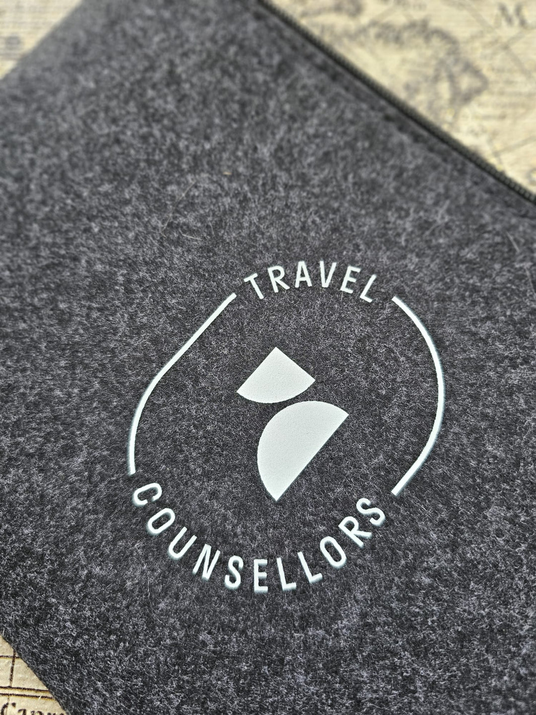 Zip Up Wallet in Charcoal with Oval Logo in various colours