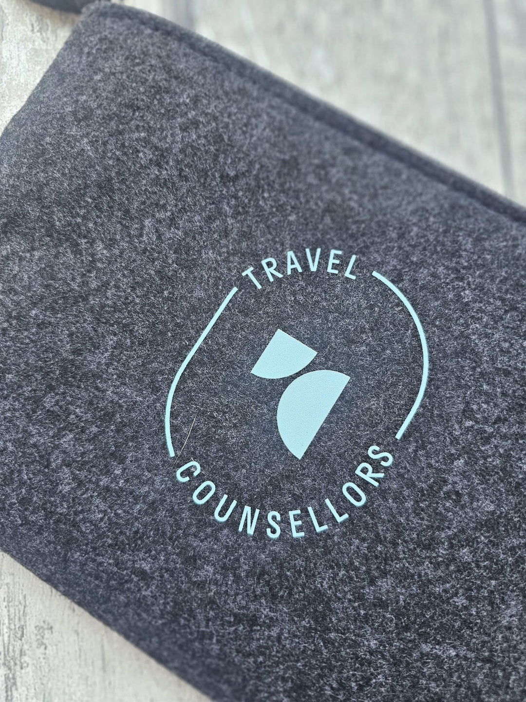 Zip Up Wallet in Charcoal with Oval Logo in various colours