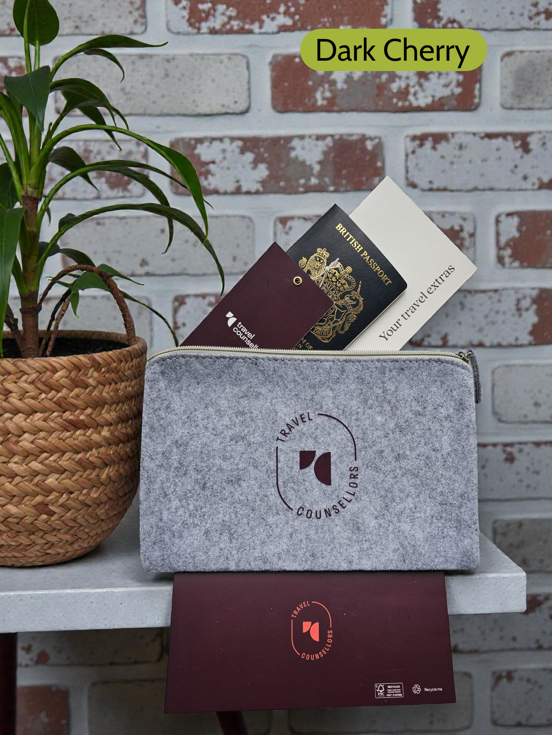 Zip Up Wallet in Light Grey with Oval Logo in various colours