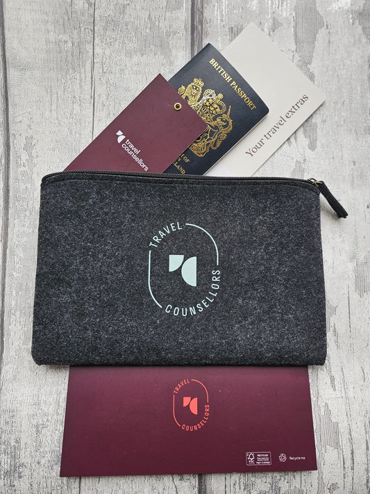 Zip Up Wallet Charcoal with Oval Logo in Light Amazon