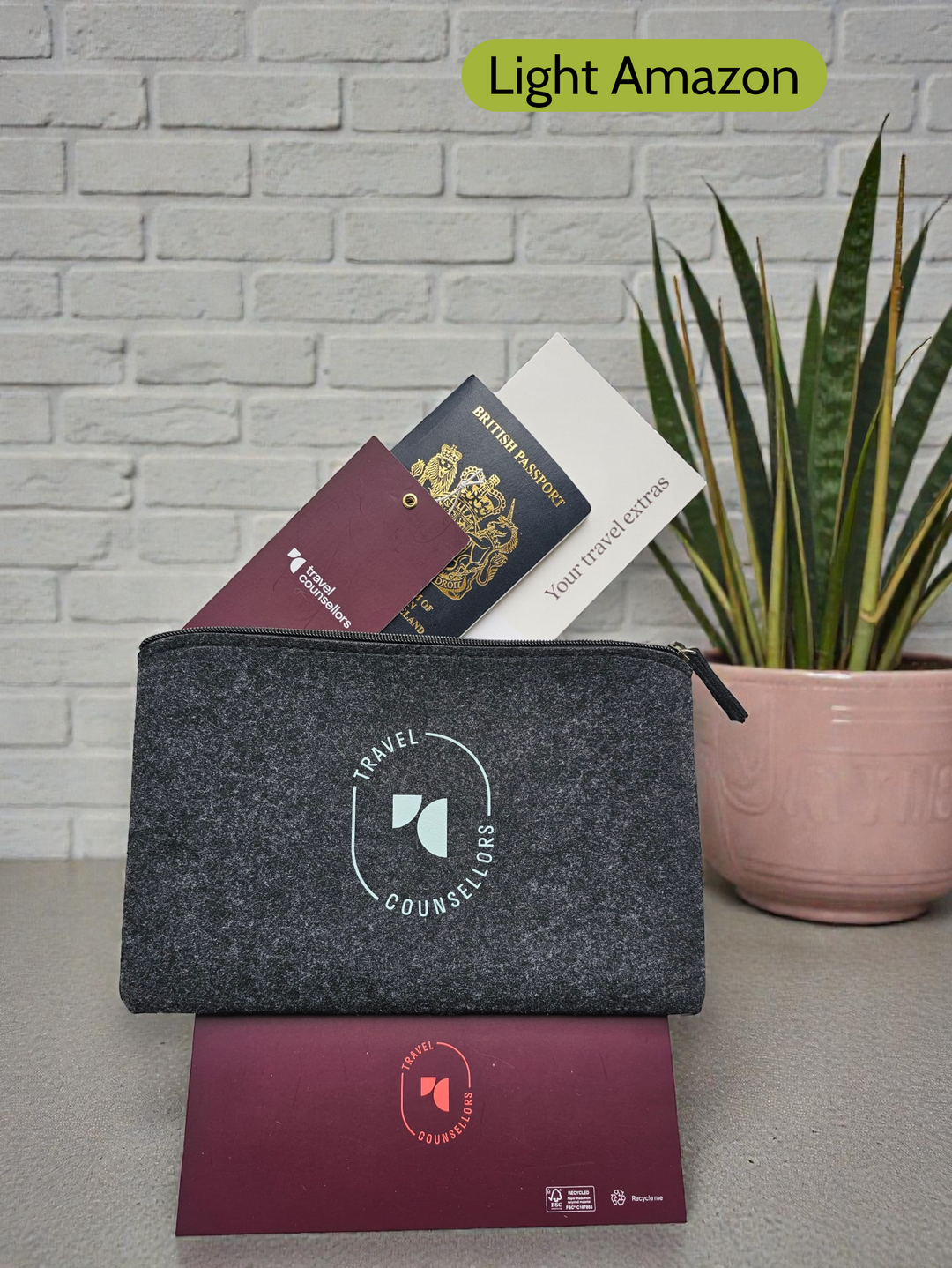 Zip Up Wallet in Charcoal with Oval Logo in various colours