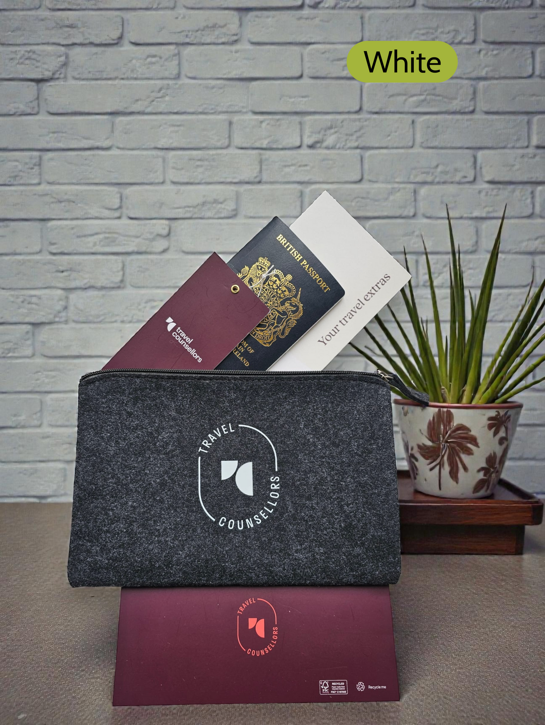 Zip Up Wallet in Charcoal with Oval Logo in various colours